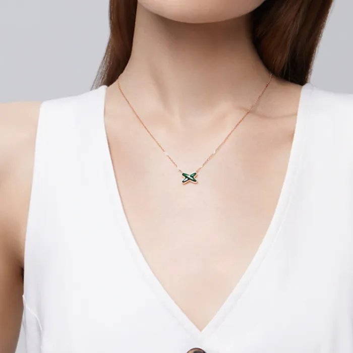 Chaumet 18K Rose Gold, Diamond, Malachite Necklaces Women's-2