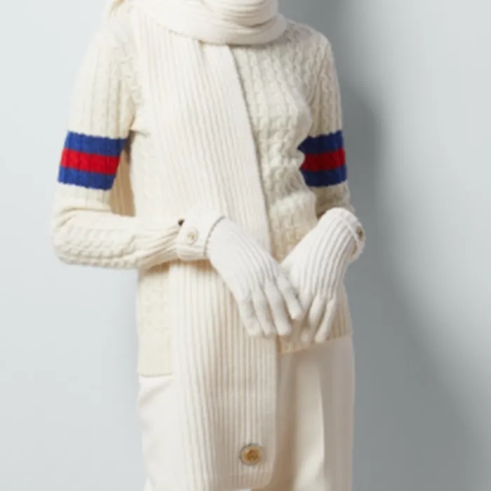 GUCCI Double G Knitted Gloves-2