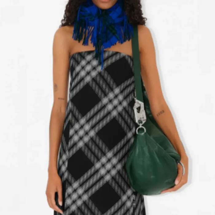 Burberry Check Pattern Fringed Edge Scarf-4