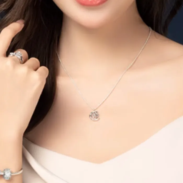 Pandora 925 Sterling Silver Synthetic Cubic Zirconia Rings Women's Silver-1