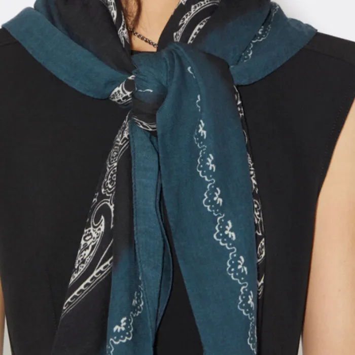 Acne Studios Paisley print Wool Scarf-2