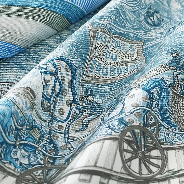 HERMES Silk Silk Scarves Women's Indigo-1