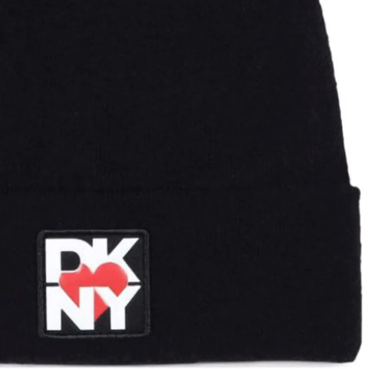 DKNY Logo patch Knitted Beanie-2