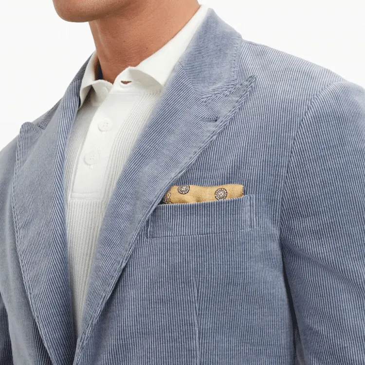 Brunello Cucinelli Geometric-Printed Finished Edge Pocket Square-2