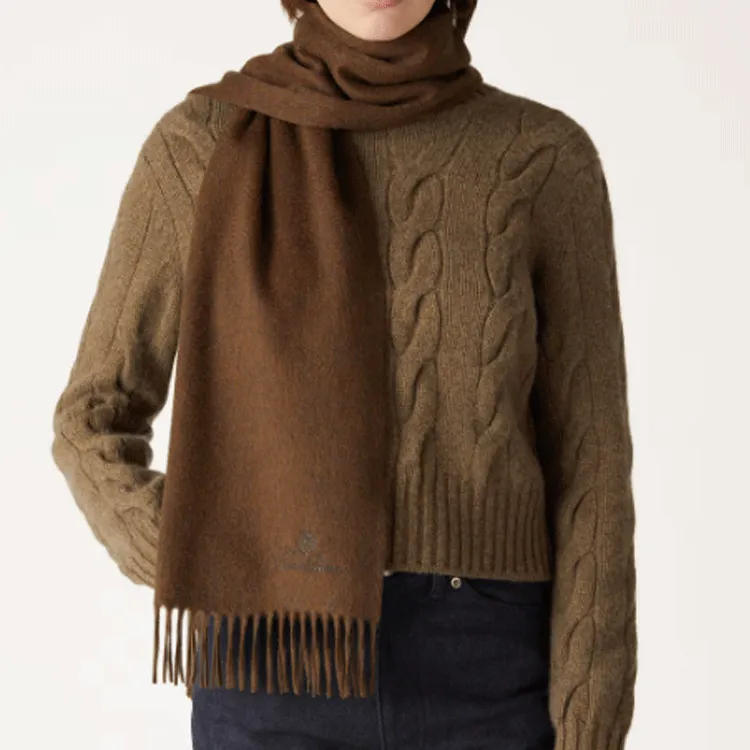 Loro Piana Cashmere Knit Scarves Women's Pine Tree Color-1