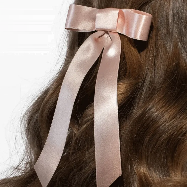 Jennifer Behr Sasha Silk Bow Barrette-2