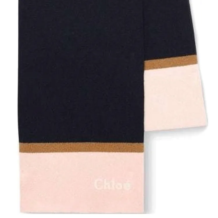 Chloe Cotton Knit Scarves Women's Black-2
