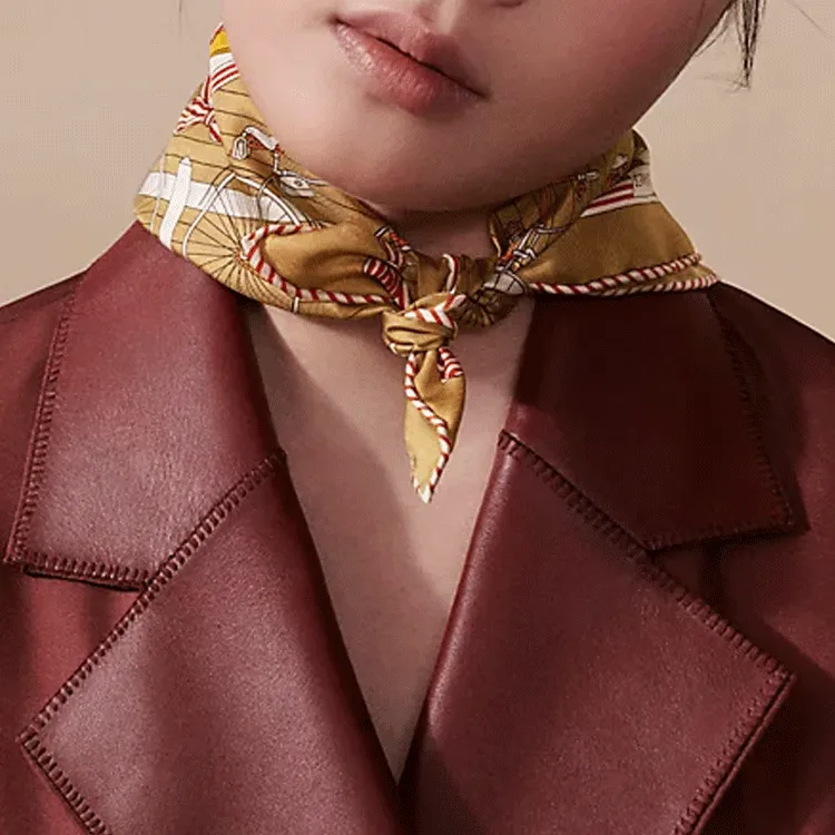 HERMES Les Becanes Silk Scarves Women's-1