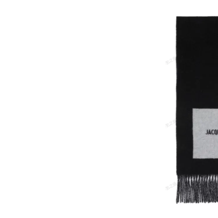 Jacquemus L'Echarpe Rond Carre Fringed Edge Scarf-2