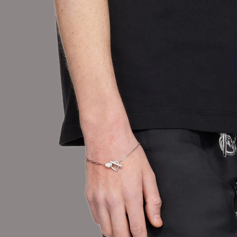 Burberry Palladium Brass Bracelets Men's Silver-2