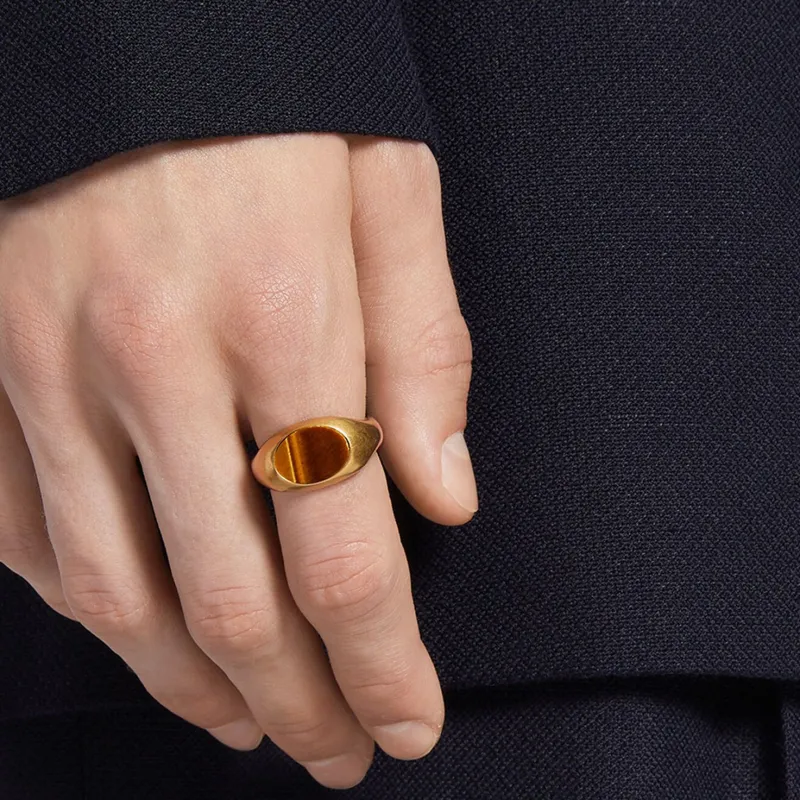 DRIES VAN NOTEN Stone Signet Ring-2