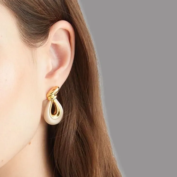 FENDI Brass Earrings Women's Gold-2