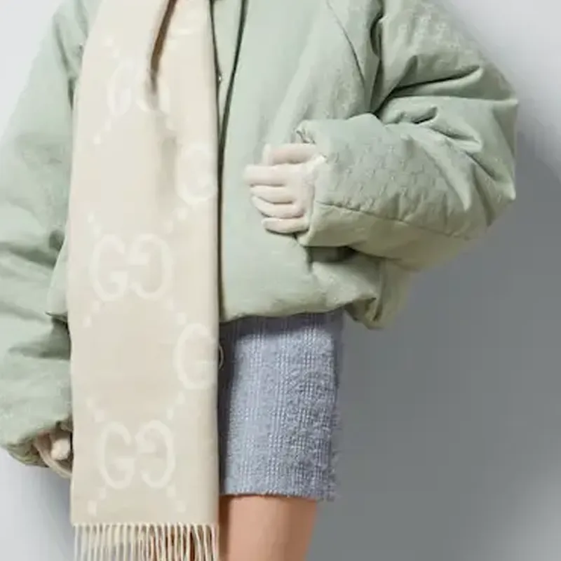 GUCCI Cashmere Knit Gloves Women's Camel-3