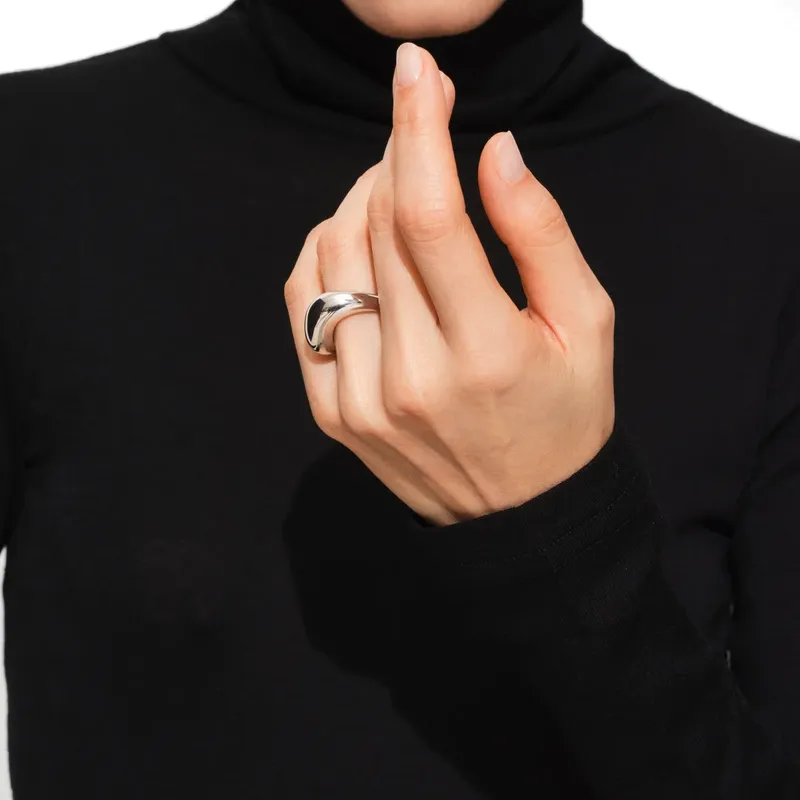 TOM WOOD 925 Sterling Silver Rings Unisex Silver-3