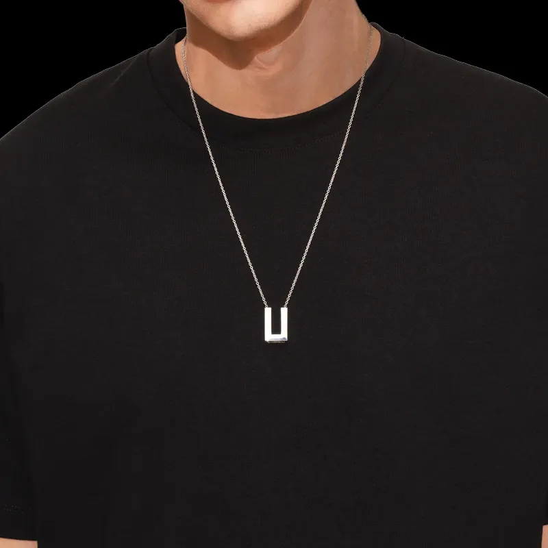 TOM WOOD Square Pendant Necklace-3