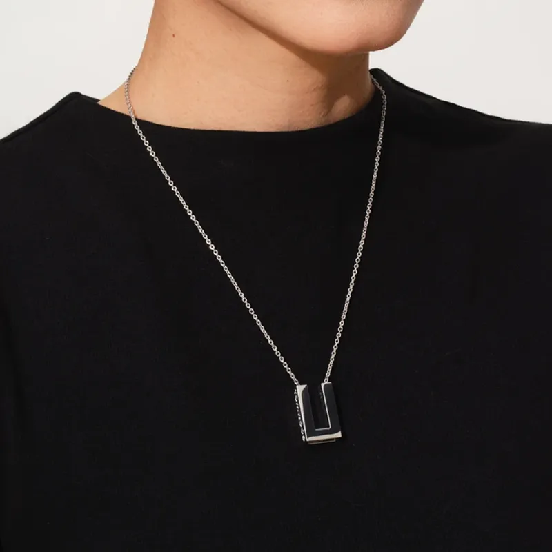 TOM WOOD Square Pendant Necklace-5