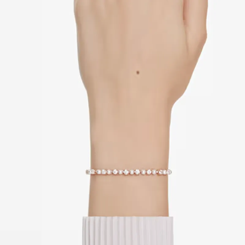 Swarovski Synthetic Cubic Zirconia Bracelets Women's Rose Gold-4