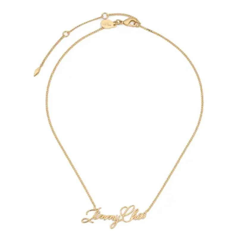 Jimmy Choo Logo Script Necklace-1