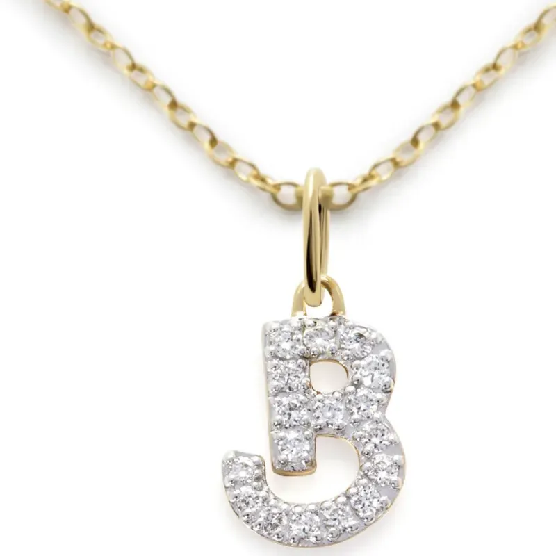 Monica Vinader 14kt Yellow Gold D Diamond Necklace-1