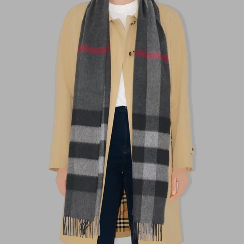 Burberry Checked Cashmere Scarf-3