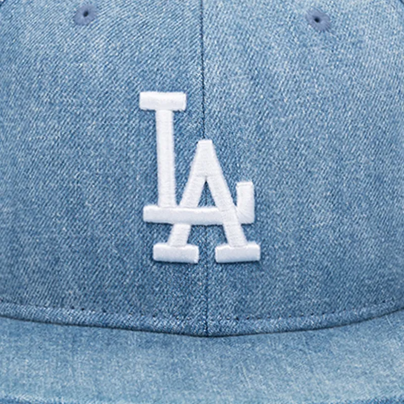 New Era Cotton Baseball Caps Unisex Denim Blue-6