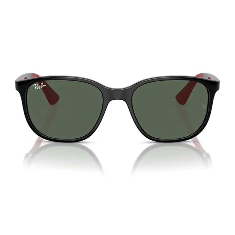 RayBan Injection Molded Square Sunglasses Kids' Black Red-1