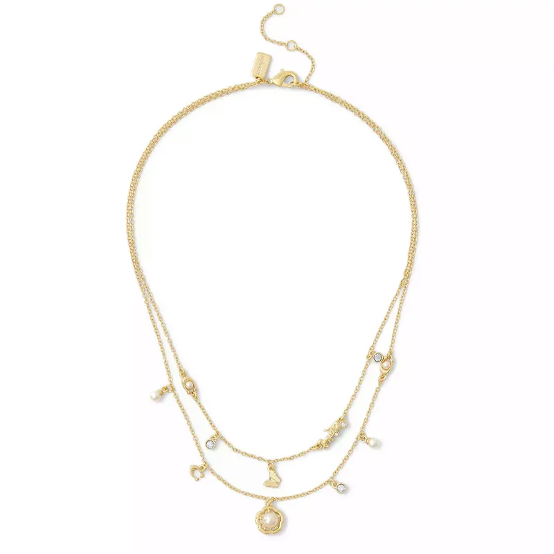 COACH Brass Plated Necklaces Women's Gold-1