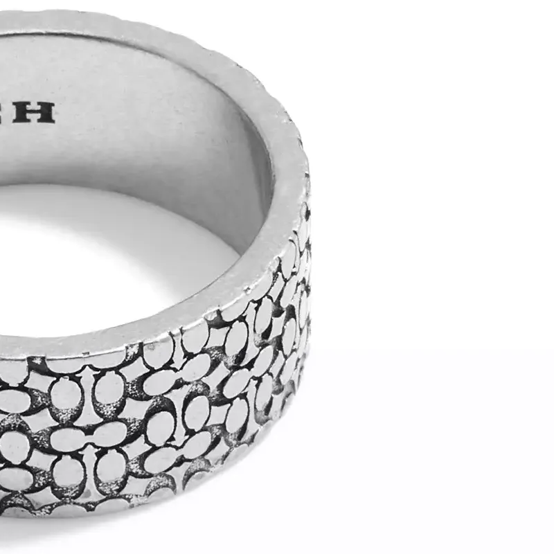 COACH Sterling Silver Rings Men's Silver-2