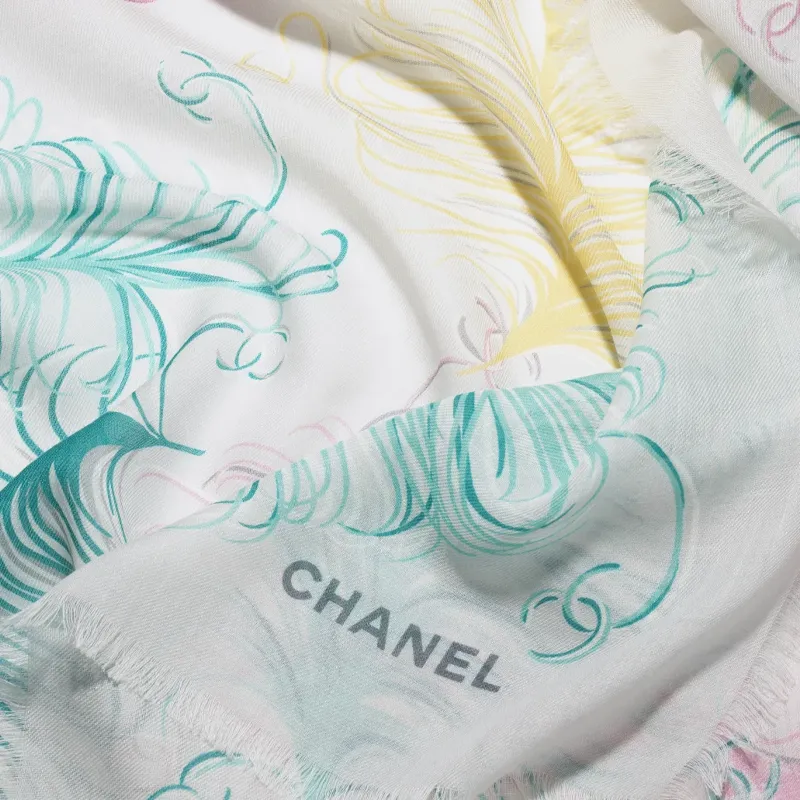 CHANEL Shawls Women's Light Gray-2
