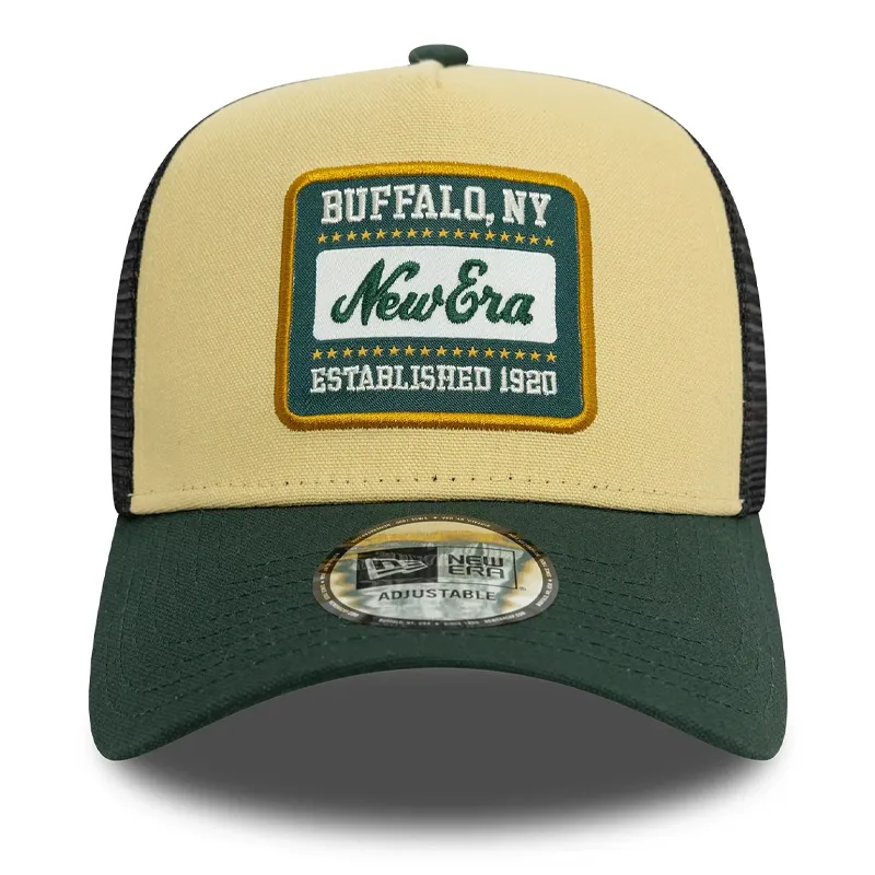 New Era Cotton Baseball Caps Unisex Green/Yellow-1