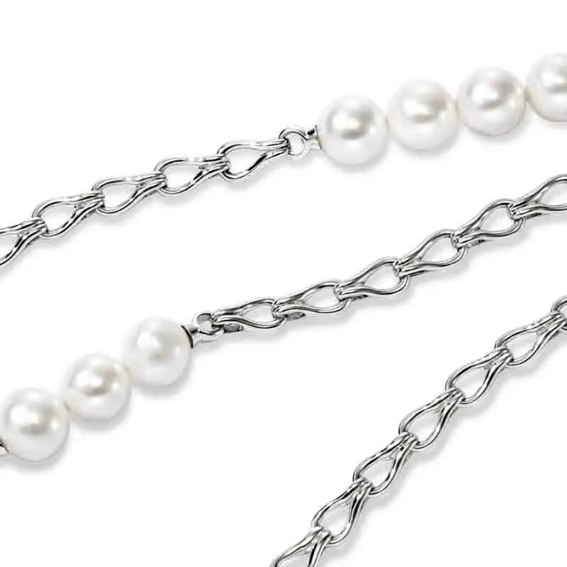 John Hardy Sterling Silver Surf Pearl Necklace-1