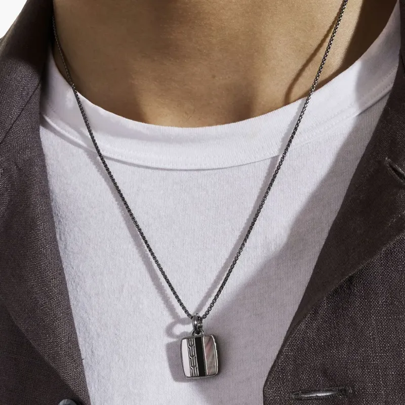John Hardy Carved chain Necklace-2