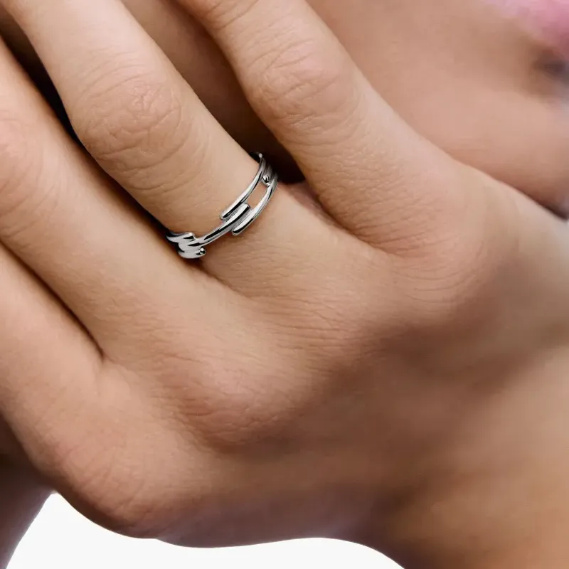 Monica Vinader Signature Link Stacking Ring-2