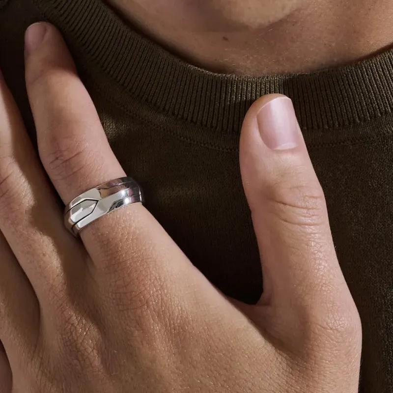 John Hardy Sterling silver Icon 50 Ring-3