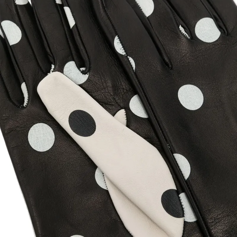 MOSCHINO Sheepskin Gloves Women's Black-1