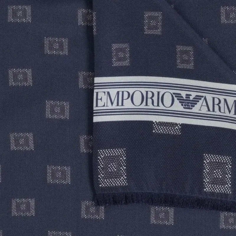 EMPORIO ARMANI Monogram pattern Scarf-2