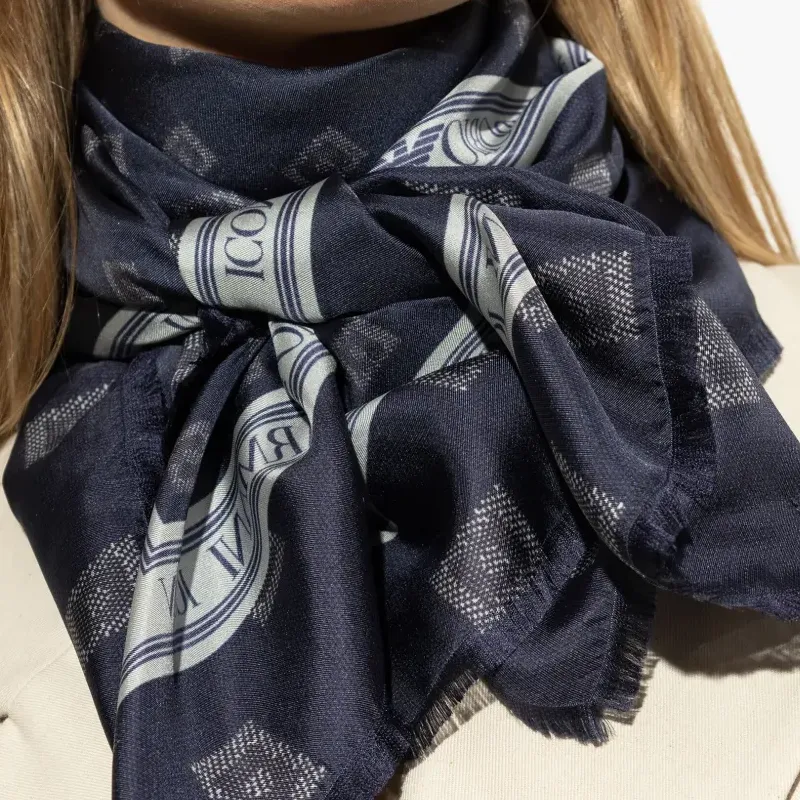 EMPORIO ARMANI Monogram pattern Scarf-3