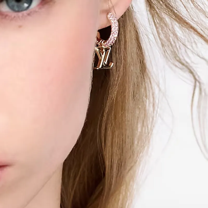 LOUIS VUITTON Metal Earrings Women's Rose Gold-4