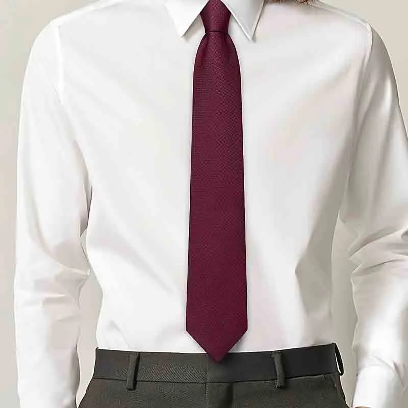 HERMES Silk Ties Men's Burgundy-2