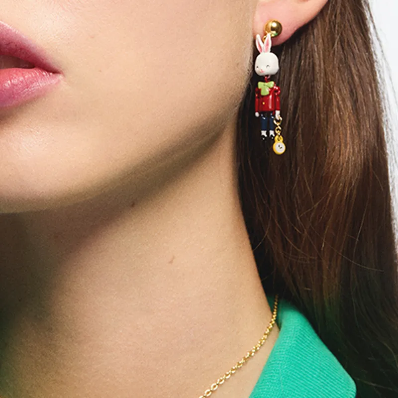 LES NEREIDES Gold Plated Clip On Earrings Women's Multicolor-2
