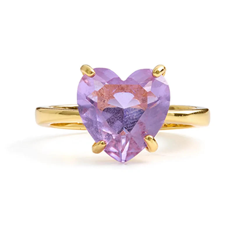 LES NEREIDES Gold Plated Rings Women's Purple-1