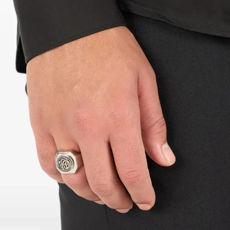 Roberto Cavalli Embossed Signet Ring-2