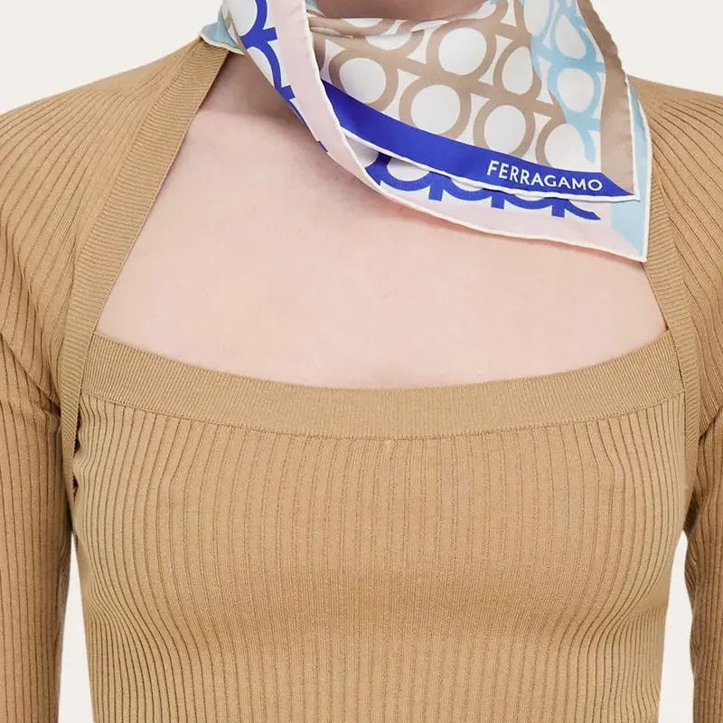 Ferragamo Gancini print Bandana-3