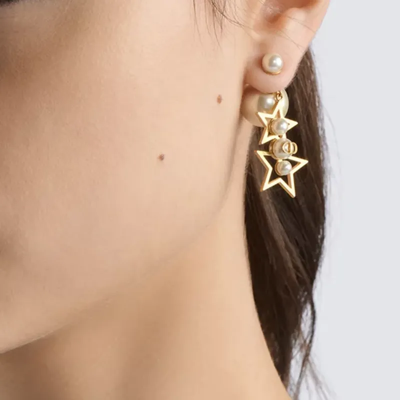 DIOR Metal Earrings Women's Gold-2