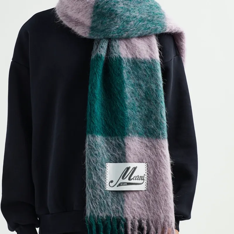 MARNI Knit Scarves Unisex Green-2
