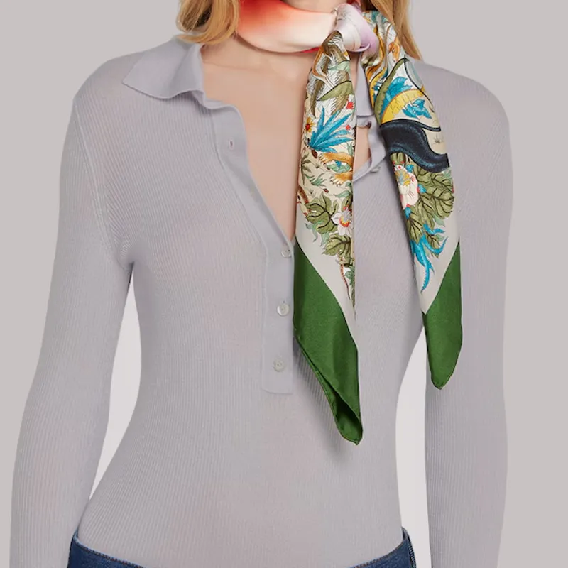 GUCCI Silk Scarves Women's Multicolor-2