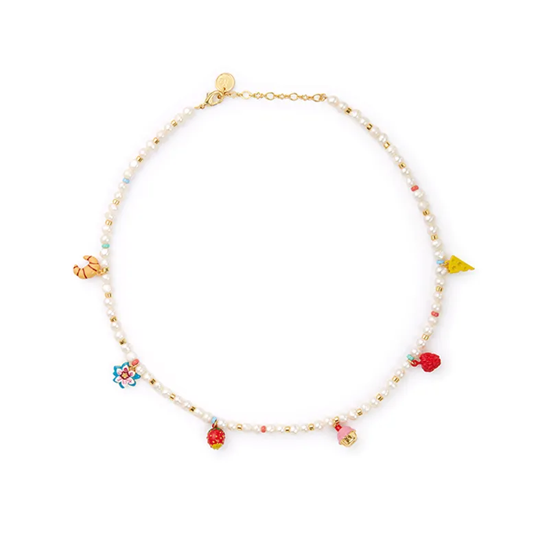 LES NEREIDES Gold Plated Necklaces Women's White-1