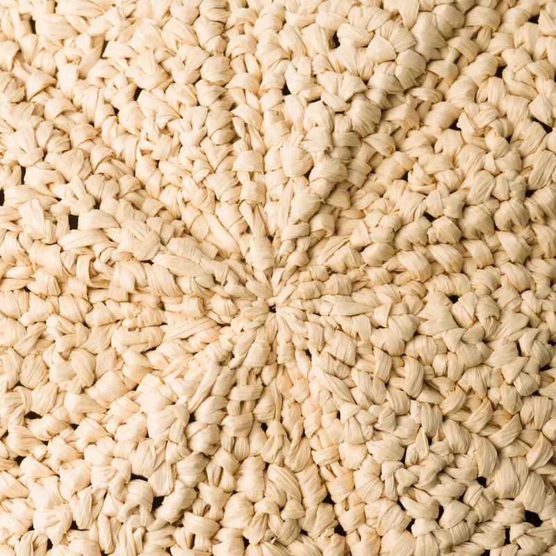 PRADA Logo appliqué Raffia Beret-2