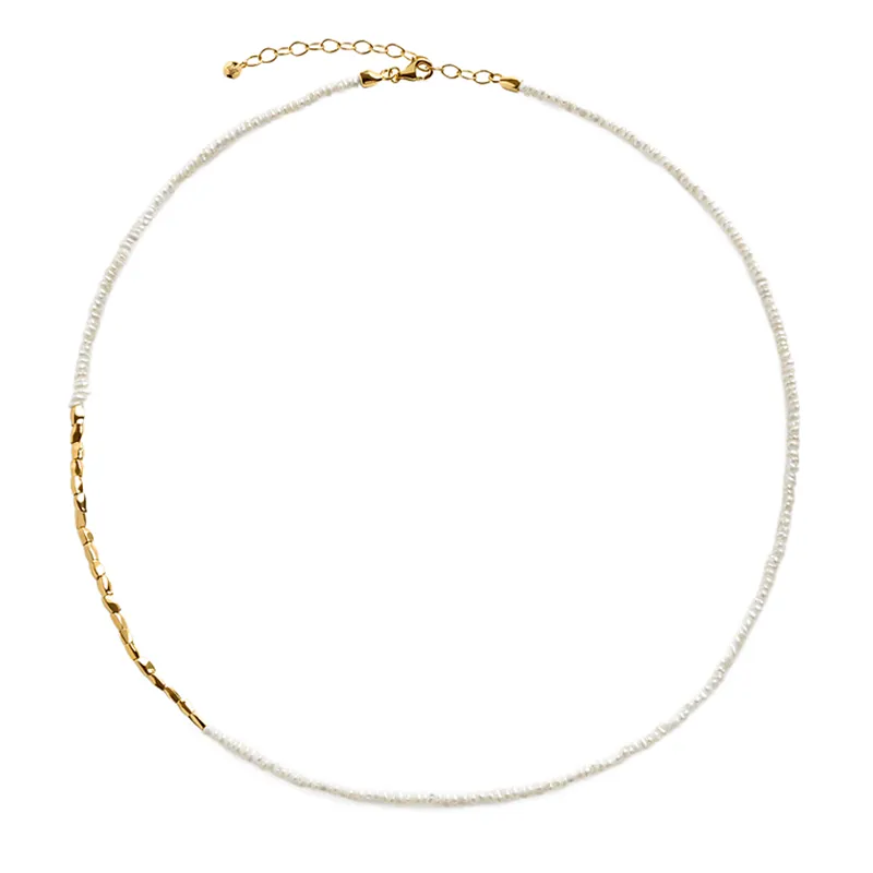Monica Vinader, 925 Sterling Silver Necklaces Women's Gold/White-1