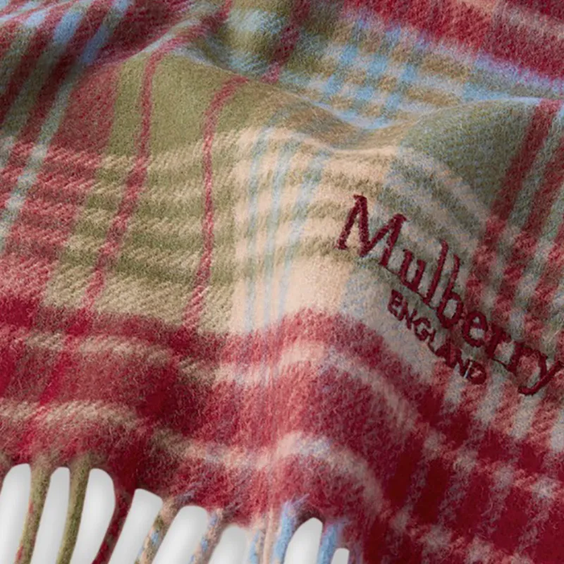 Mulberry Knit Scarves Women's Moss/Sky Blue-1